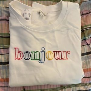 J.Crew Crewneck Bonjour sweatshirt